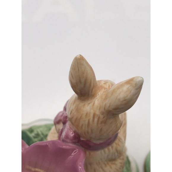 Avon Springtime Collection Candle Holders Bunny and Duck Floral - Picture 8 of 9